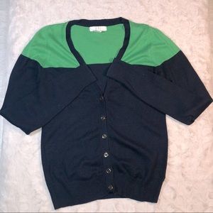 Forever 21 Navy blue and green block sweater